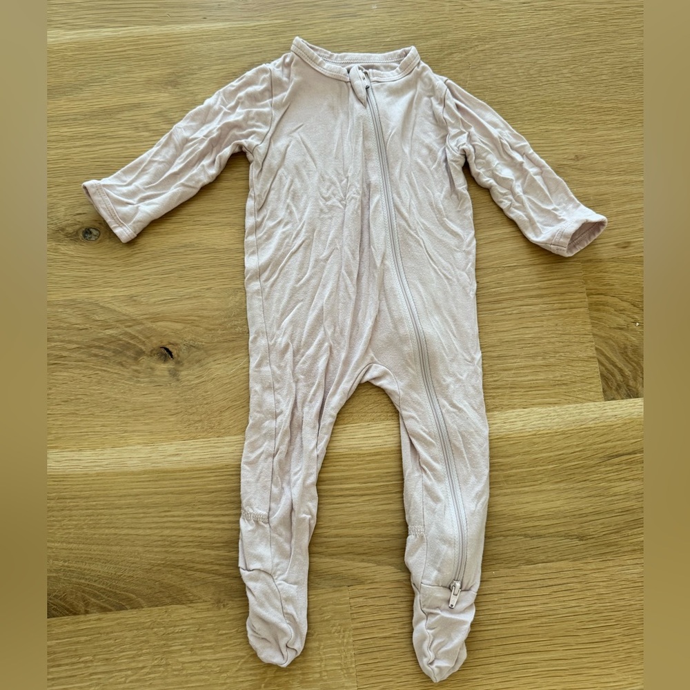 Kyte footie pajamas. Size 3-6 months. Light pink. Minimal signs of use.